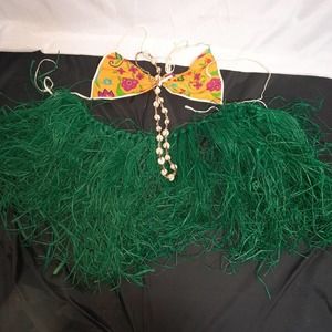 Girls Hula Grass/Raffia skirt and bra top MD/L